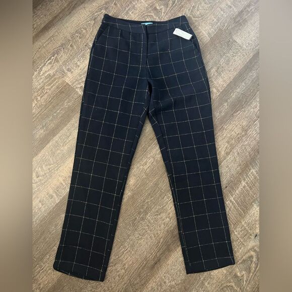 Draper James RSVP Straight Pant Navy/Gold-Size 6 - Picture 2 of 8